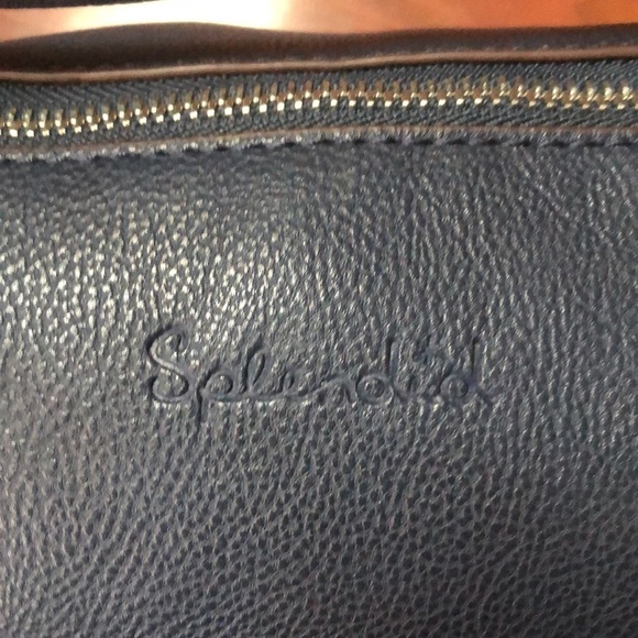 Splendid Blue Vegan Leather Satchel Shoulder Bag - Picture 3 of 12